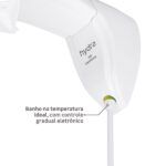 Chuveiro Elétrico Eletrônico 127V (110V) 5500w Branco Redondo ND Hydra - Imagem 5