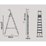 Escada Dobravel 5 Degraus Confort Em Aluminio Alumasa - Imagem 9