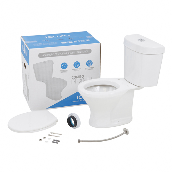 kit_vaso_sanitario_caixa_acoplada_assento_3_6l_infantil_icasa_90169464_66a5_600x600.jpg Kit Vaso Sanitário com Caixa Acoplada e Assento Branco Duplo Acionamento 3/6L Saída Vertical Infantil Icasa - Imagem 3